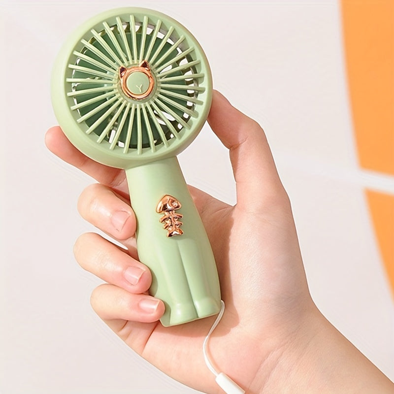 Stay cool this summer with the TOOP Cartoon Mini Handheld Fan! This adorable fan features a built-in light, durable ABS material, and a USB rechargeable 500mAh lithium battery. Perfect for on-the-go or desktop use, this portable fan makes a cute and