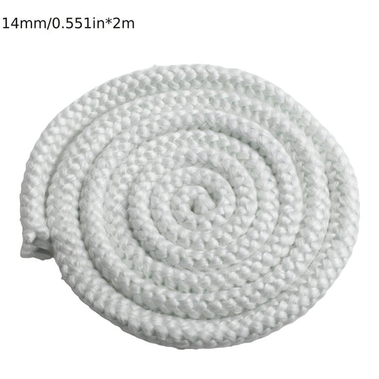 Strong and Reliable White Metal Fireplace Gasket Rope for Woodburner Stove Doors, Ensuring Heat Insulation and Fire Safety