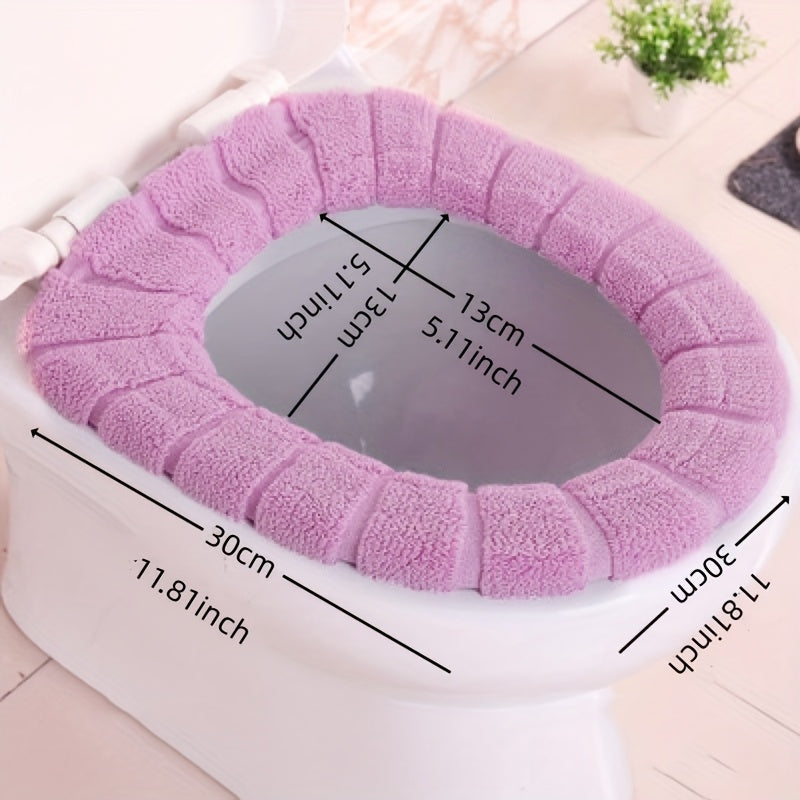 All-season toilet seat cover, large and thick for winter.