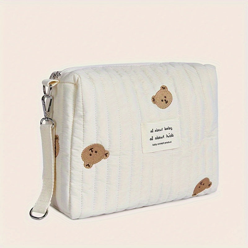 Hang out in style with the Double Buckles Cute Bear Pattern Storage Hanging Bag!