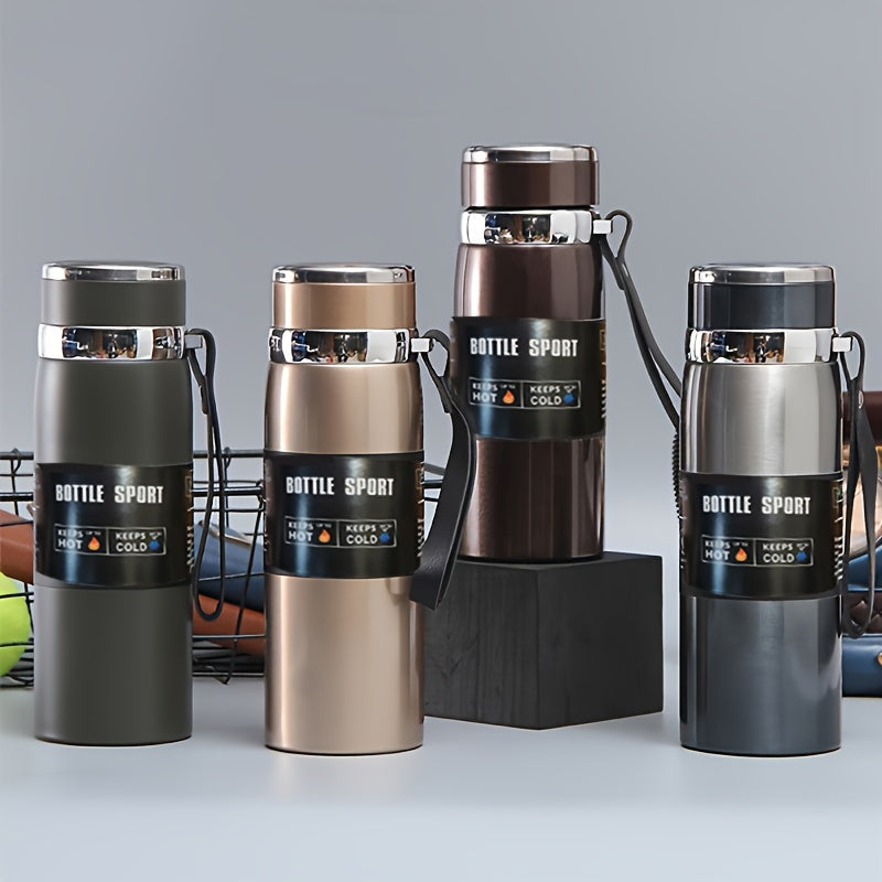 Premium 316 Stainless Vacuum Insulated Water Bottle - 800ml/27oz. Traditional Chinese gift drinkware keeps beverages cold for 24 hours and warm for 10 hours. Portable for camping, hiking, driving, and car travel. PVC-free with seal feature for climbing.