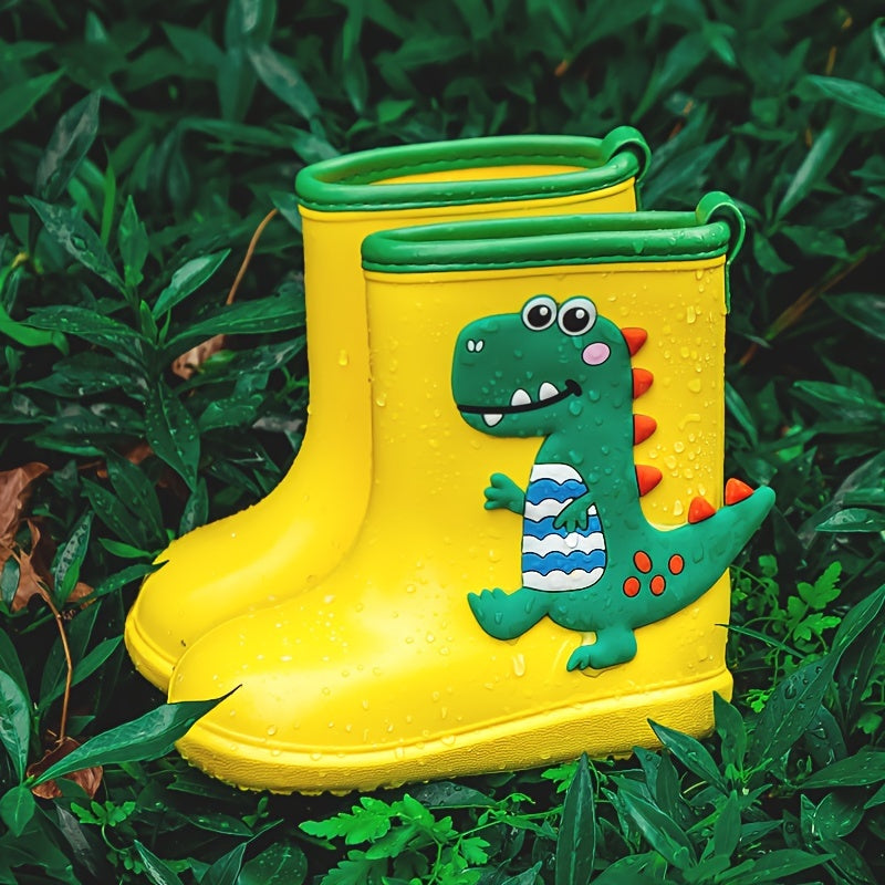 Fun Kids Rain Boots - Slip-Resistant Ankle Shoes with Dinosaur & Unicorn Designs, Perfect Year-Round