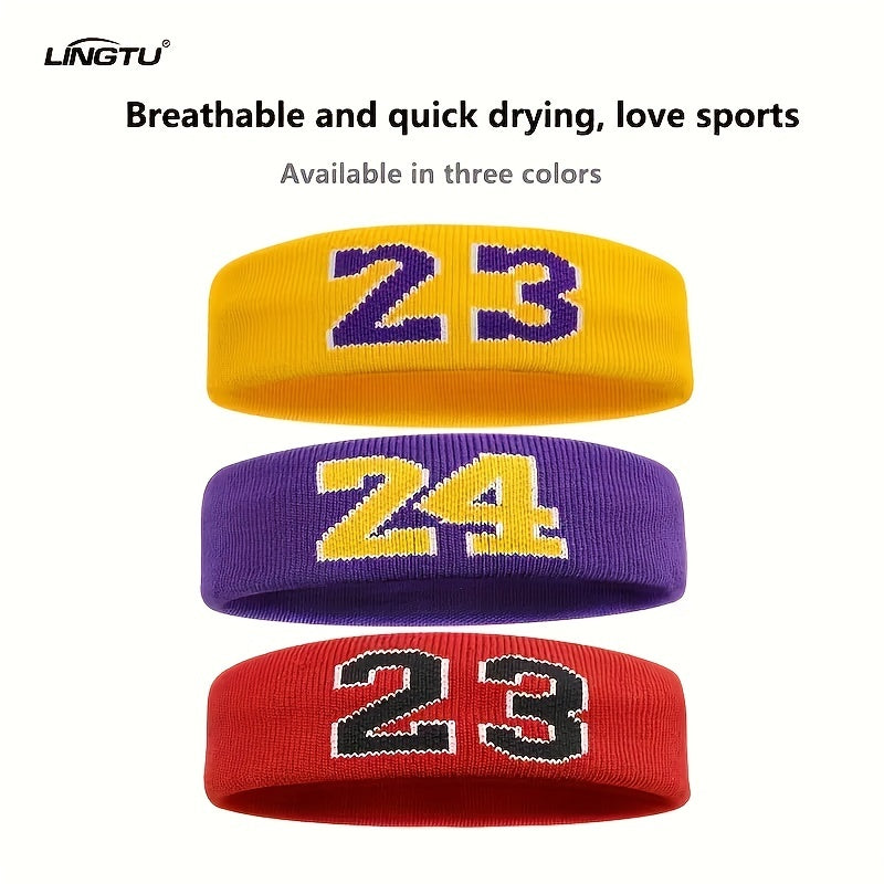 Classic Digital Sports Headband for running, yoga, basketball, cycling, badminton, and tennis. Absorbs and stops sweat effectively.