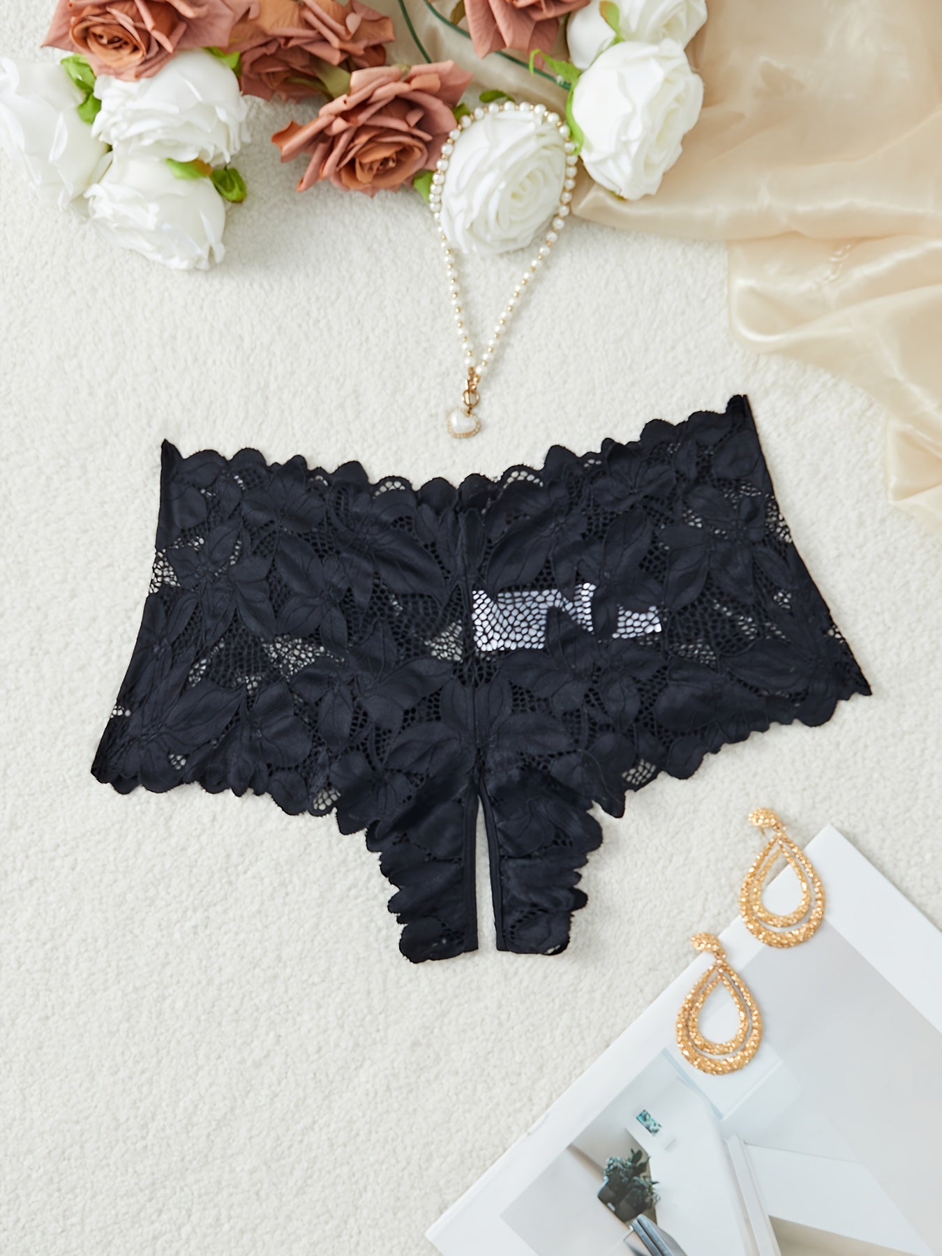 Multicolor lace leaf triangle underwear for women