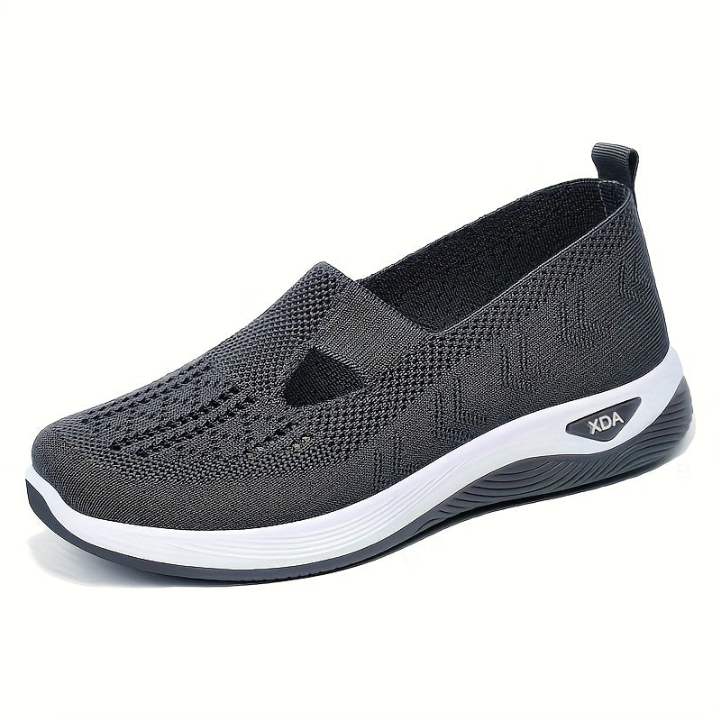 Casual slip on sneakers for women, lightweight and breathable with fabric upper and rubber sole, perfect for spring and summer.