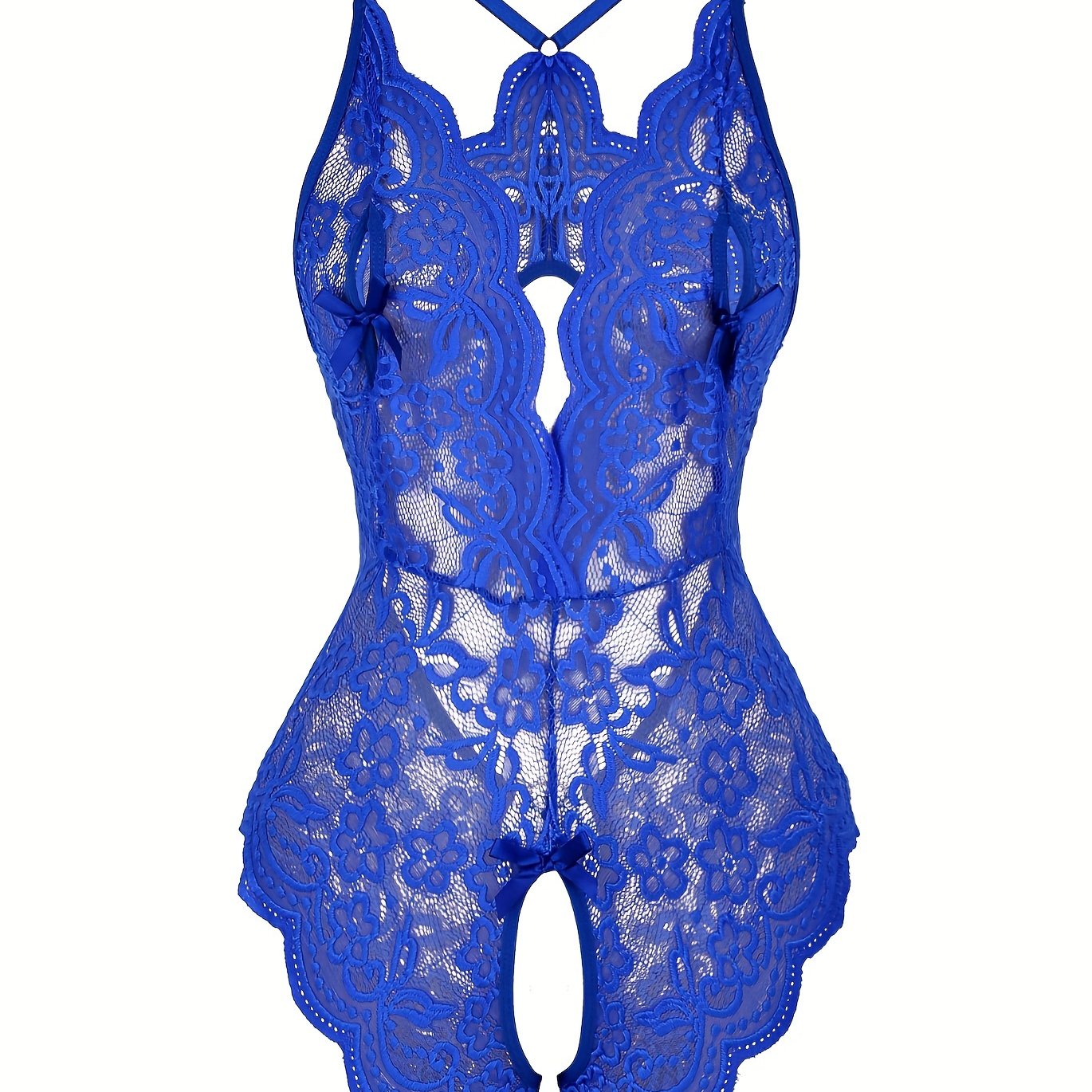 Floral lace teddy, backless bodysuit for Valentine's Day gift.