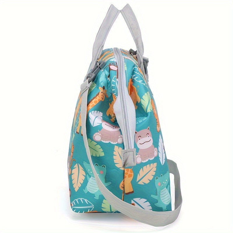 Nylon Diaper Bag: Waterproof, Spacious, with Shoulder & Crossbody Straps - Perfect for Traveling Moms