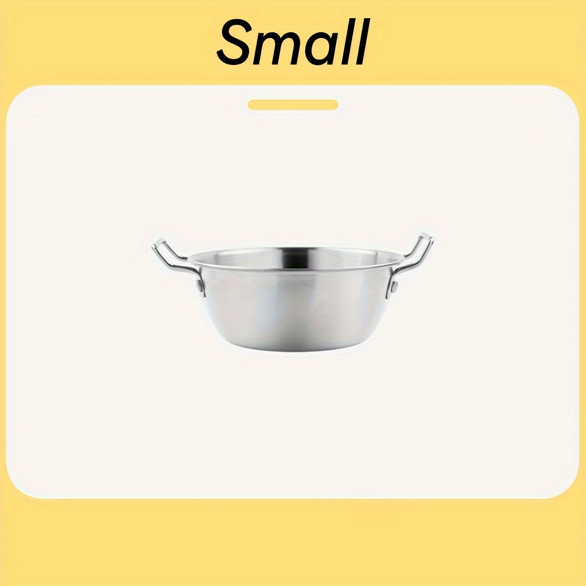 Durable stainless steel bowl with handles for versatile use, ideal for Asian cuisine.