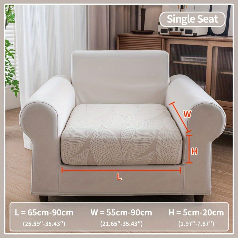 Waterproof elastic sofa cover suitable for all seasons, featuring a modern non-slip design for living room or office decor.