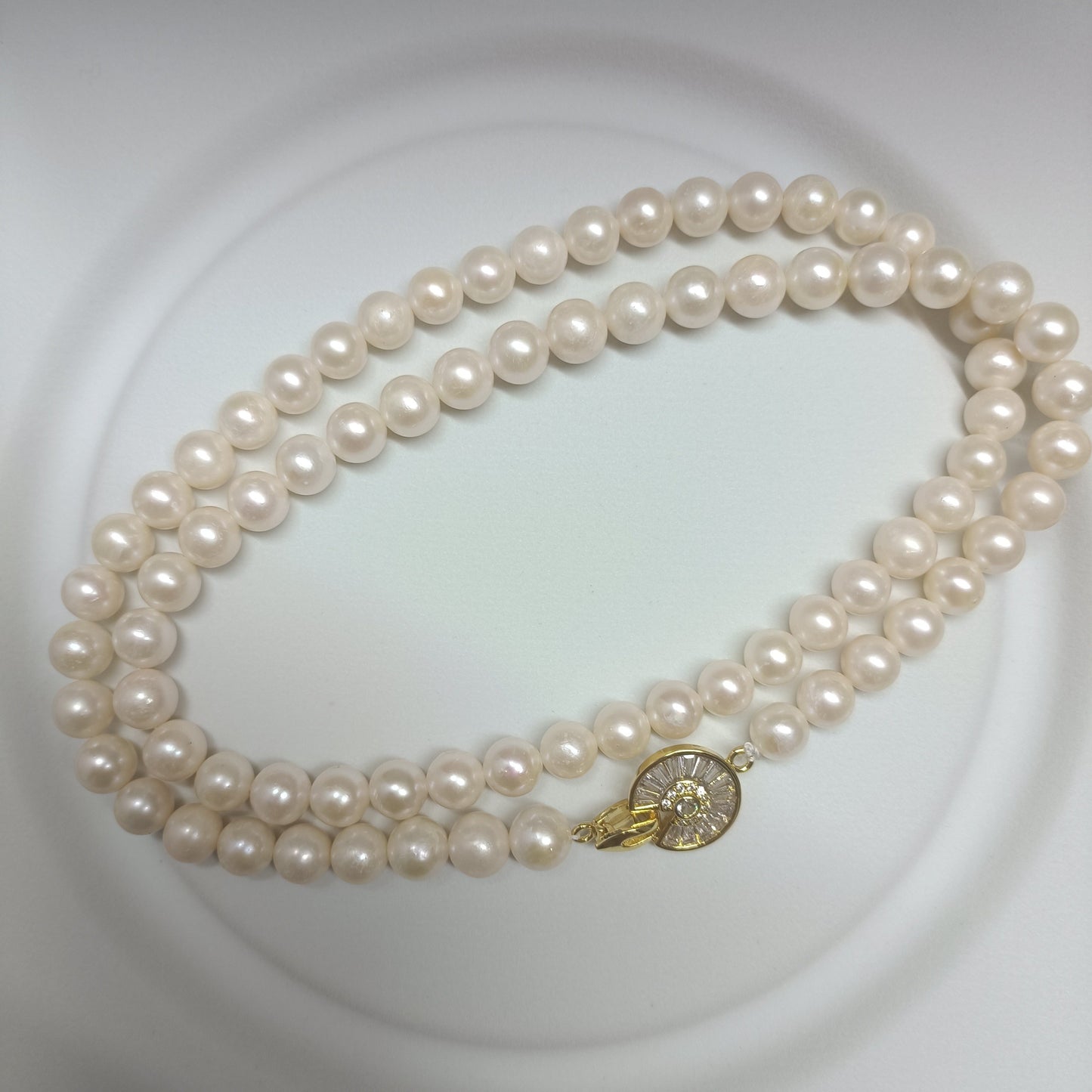 ZAYCAN Freshwater Pearl Necklace - Ideal for Celebrating Birthdays, Weddings, and Anniversaries | Genuine Pearls Featuring Distinct Growth Patterns