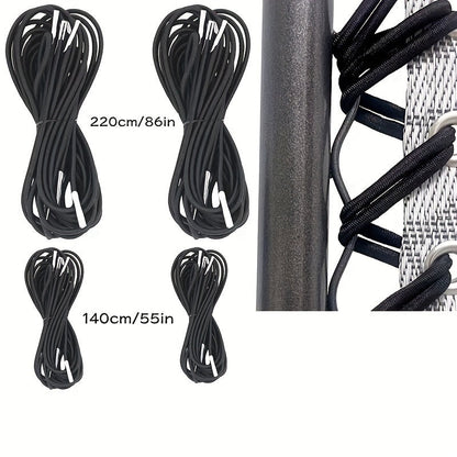 Set of 4 Universal Elastic Cord Laces for Zero Gravity Chair, Recliner, and Lounge Chair - Black