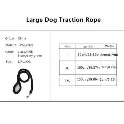 Durable braided dog leash for effective training and comfortable walking.