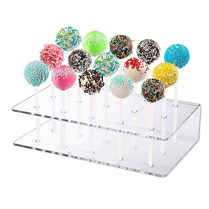 Stylish U-Shaped Clear Acrylic Lollipop Stand with 15 Holes - Perfect for Weddings, Birthdays, and Parties