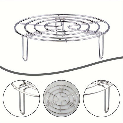 Multi-functional Stainless Steel Air Fryer Rack - Ideal for Achieving Crispy Results with Cooking, Baking, and Roasting | Convenient Cleaning and Compact Design for Saving Space