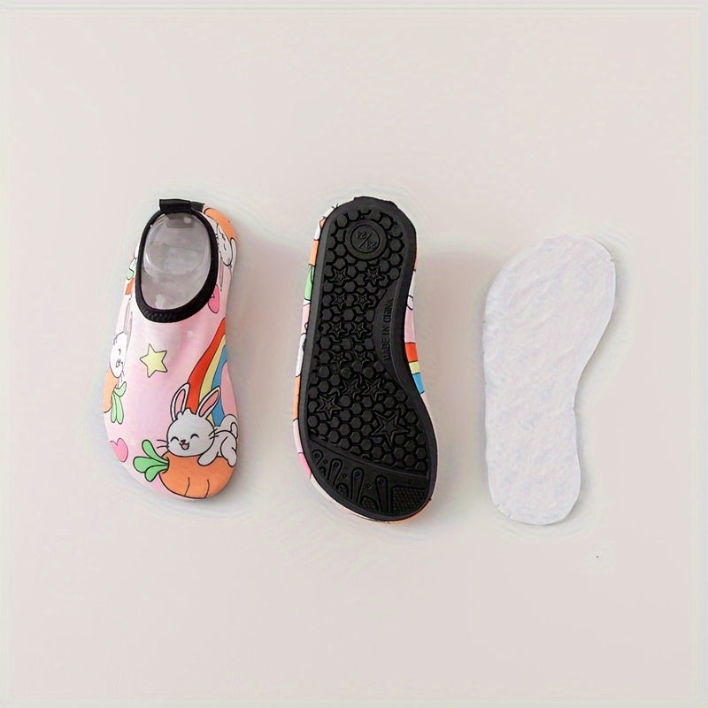 Lightweight slip-on water shoes for baby girls, perfect for swimming, walking, and yoga in spring and summer.