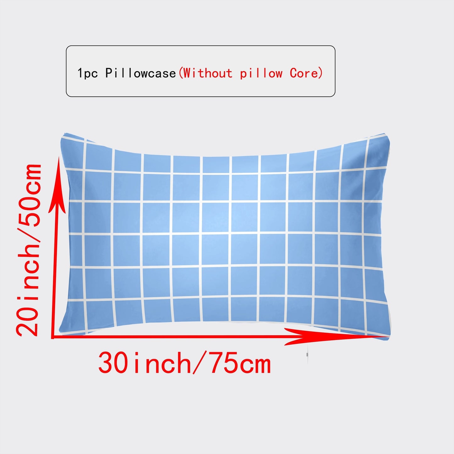 Soft envelope closure pillowcase made of 100% cotton, without core. Features flower and plaid patterns on breathable fabric with a thread count of 144TC. Ideal for main bedroom, guest room, or dorms. Perfect gift idea.