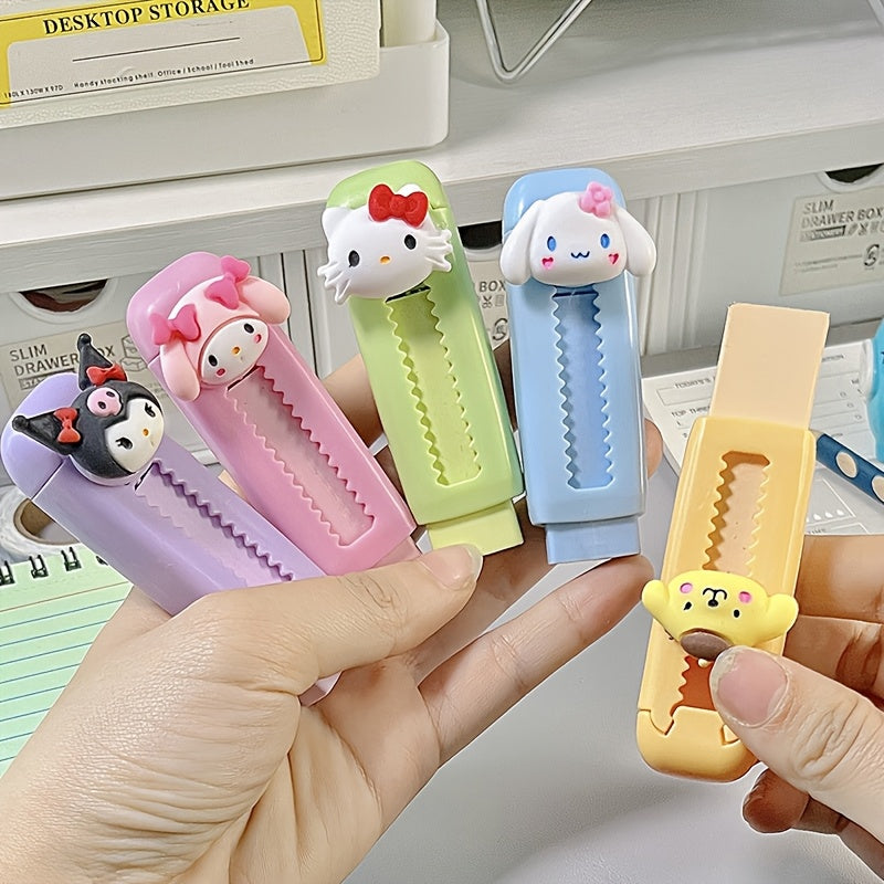 Sanrio Hello Kitty Retractable Eraser for clean, colorful erasing in office or school.