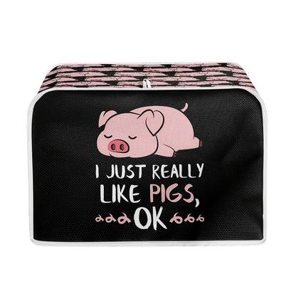 The Classic Pig Print Toaster Cover features 1 piece with 2 wide slots. It is dustproof, anti-fingerprint, and anti-oil, designed to protect your kitchen appliances. This machine washable cover is a high-quality gift for women, safeguarding your small