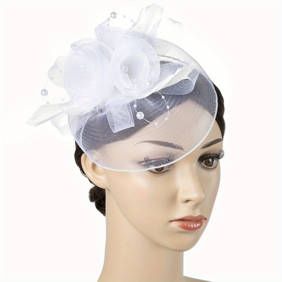 1 piece of Women's Mesh Flower Faux Feather Fascinator for Tea Party, Birthday, Horse Racing, Wedding, Derbyhat, Church Hat.