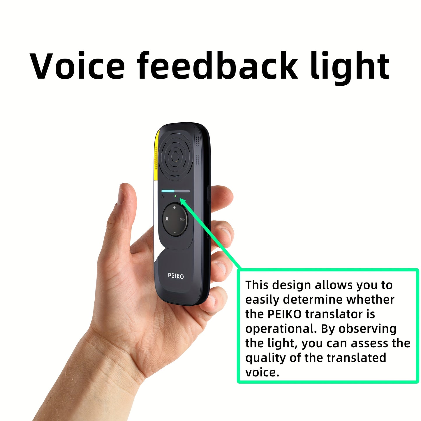 Peiko TR-BOX01 Portable Language Translator Device offers 75+ languages, high accuracy, two-way instant voice translation, and wireless connectivity. It includes 136 accents for travel