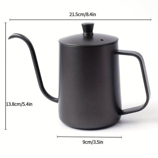 One piece of 600ml Hand Pouring Pot with Cover and No. 6 Handle, and one piece of 600ml Hand Pouring Pot with Cover, No. 6 Handle (Teflon) are included in the carton. Both pots are made of 304 stainless steel.