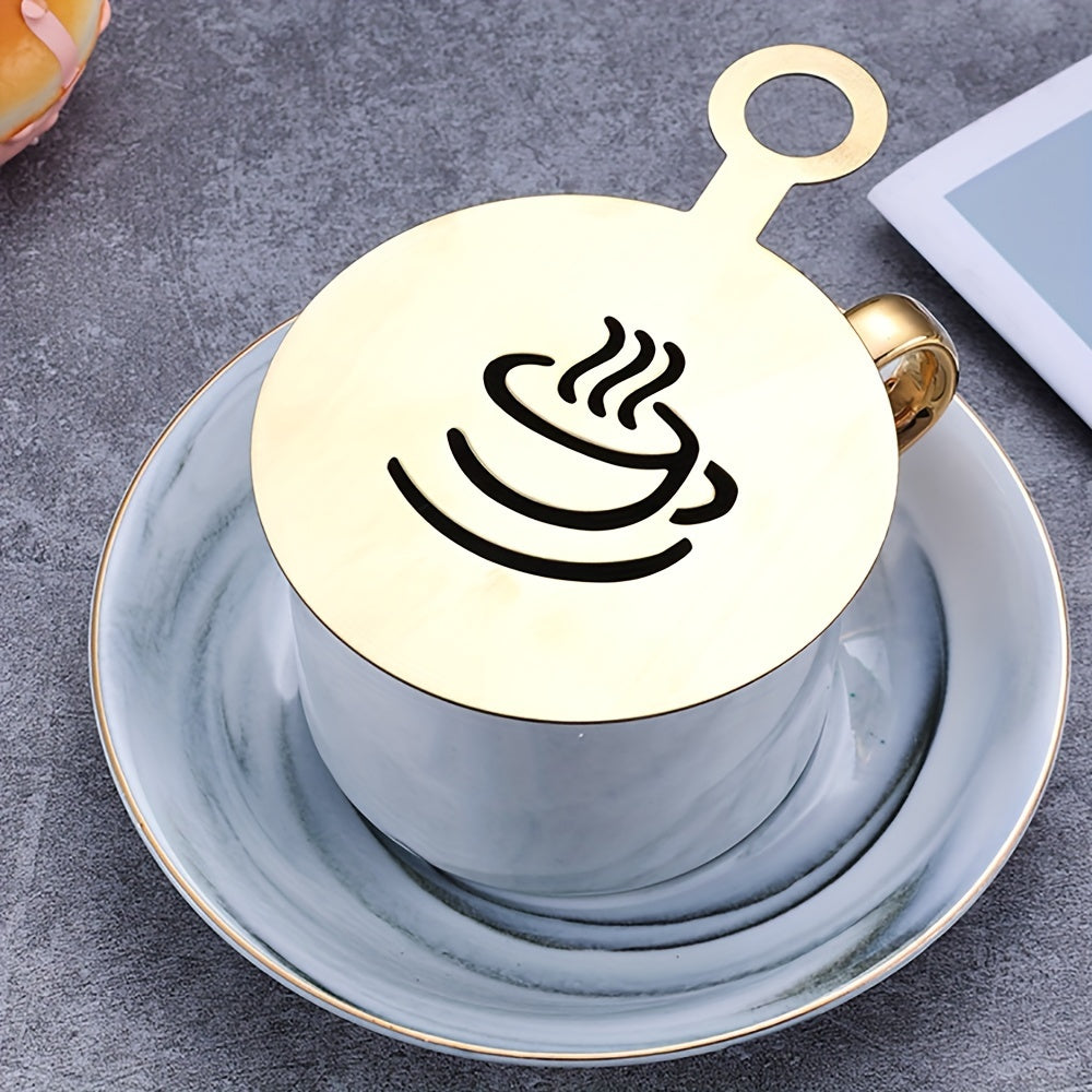 Decorate your coffee and baked goods with ease using these 4 stainless steel stencils. Perfect for creating beautiful designs on lattes, cappuccinos, cakes, cookies, and more. A must-have accessory for any barista or baking enthusiast.