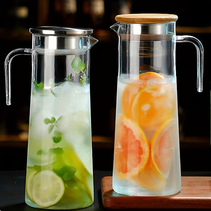 - Spacious, heat-resistant juice jug with handle
- Suitable for iced tea and beverages 
- Great for home and office.