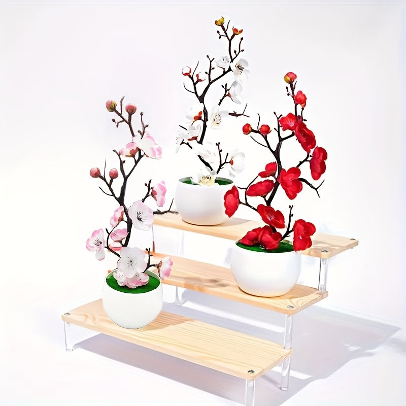 1 artificial plum potted plant for weddings and decorations in various settings.