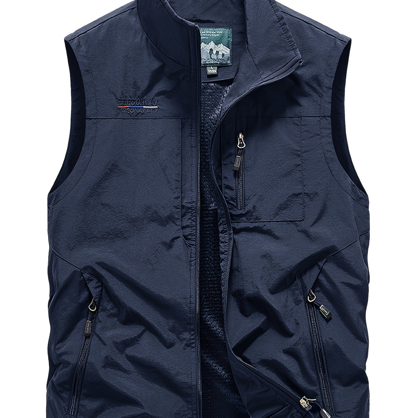 Men's Zipper Pockets Cargo Vest for outdoor activities in Spring and Summer.