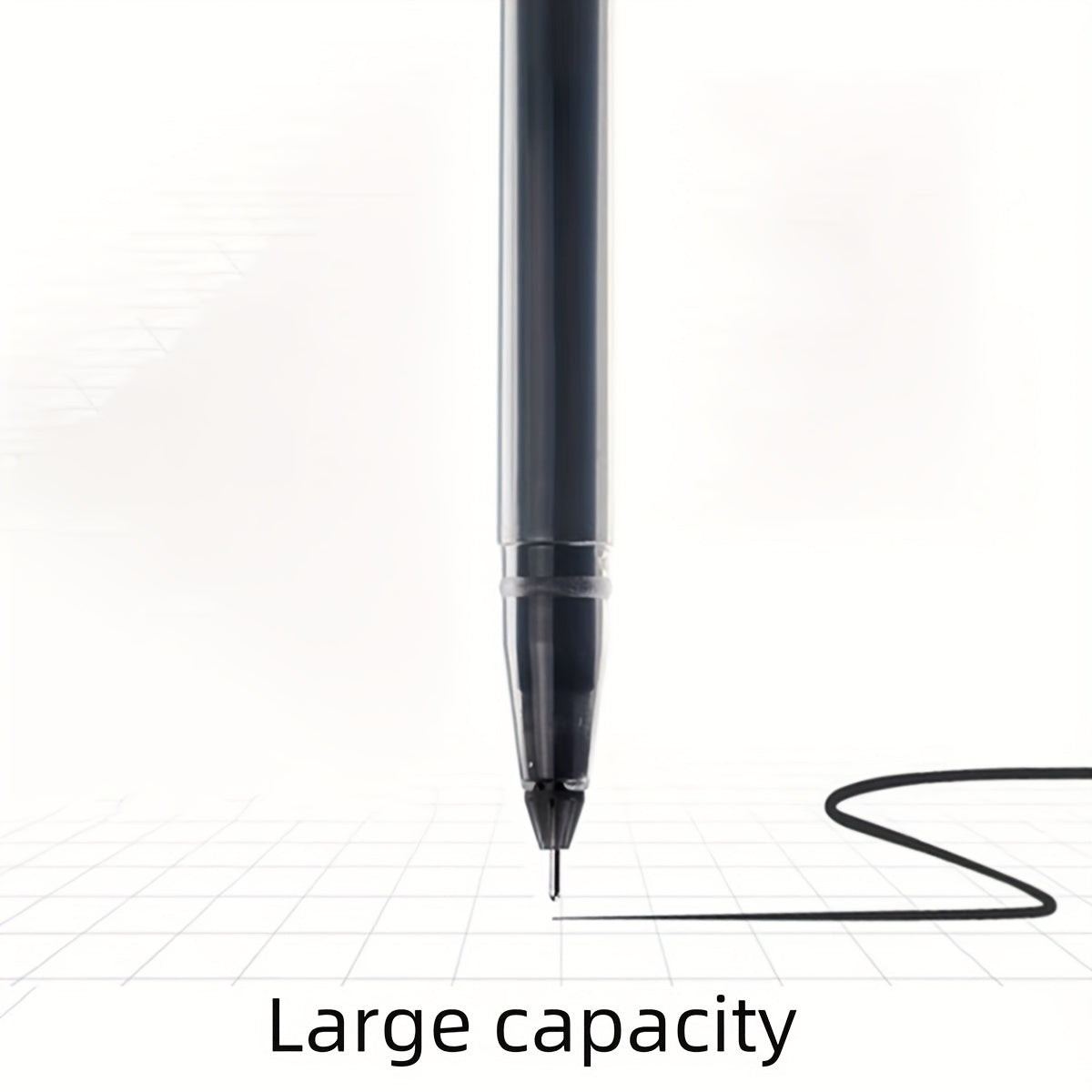 Large capacity gel pens in 0.5mm needle tube, 6 or 10 pcs, ideal for students and office writing.