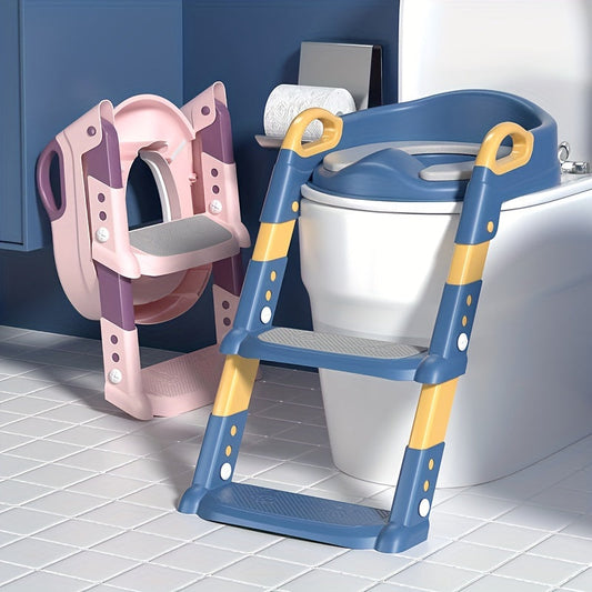 Foldable Children's Toilet Seat with Ladder for Potty Training - Perfect Gift for Christmas, Halloween, Thanksgiving, or Carnival