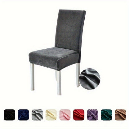 Durable spandex chair cover fits 44.96-59.94cm dining chairs. Perfect for dining room or wedding banquet. Easy care, machine washable.