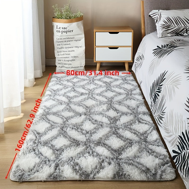 Upscale Plush Shag Bedroom Rug - Soft, Non-Slip, and Easy to Clean Carpet with Adorable Ring Design - Ideal for Living Room, Nursery, and Home Décor.