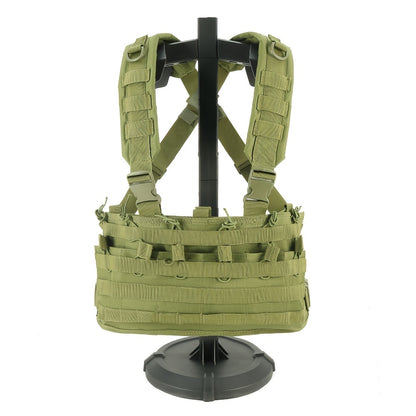 Durable Magazine Chest Rig with MOLLE Pouch, Adjustable for Hunting and Airsoft