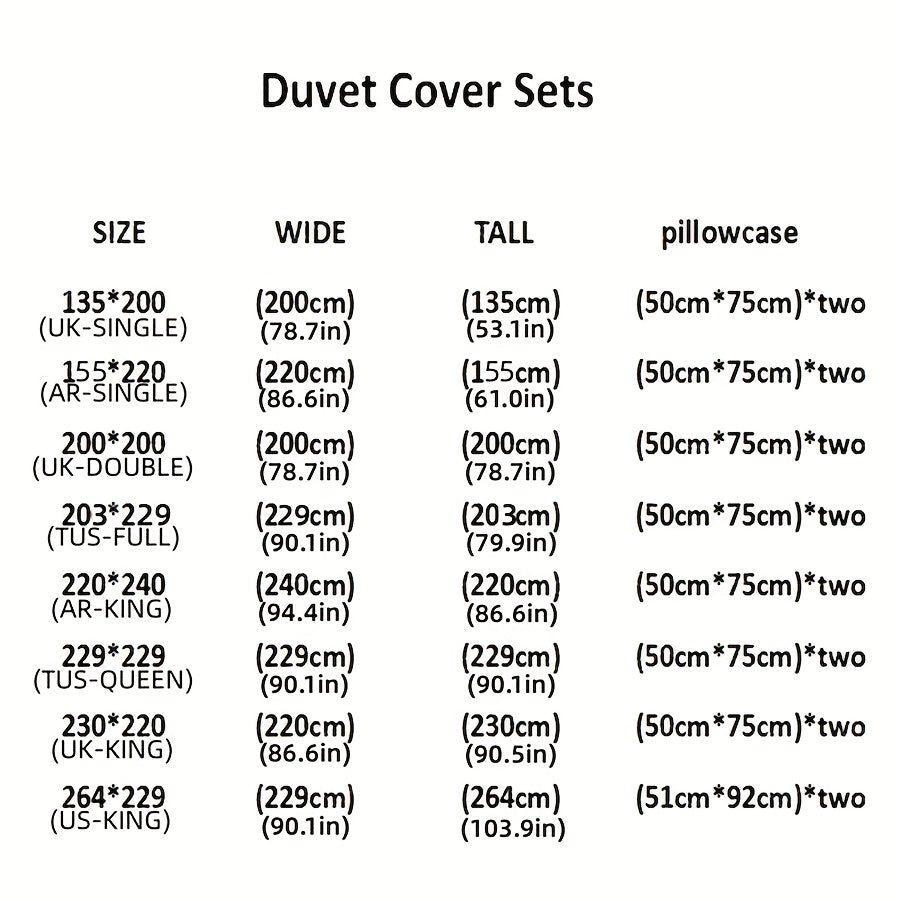 Set of 3 Duvet Covers, featuring a Romantic Red Rose Print, suitable for all seasons. This Soft, Comfortable and Breathable Bedding Set is perfect for the Bedroom or Guest Room. Includes 1 Duvet Cover and 2 Pillowcases, Core not included.