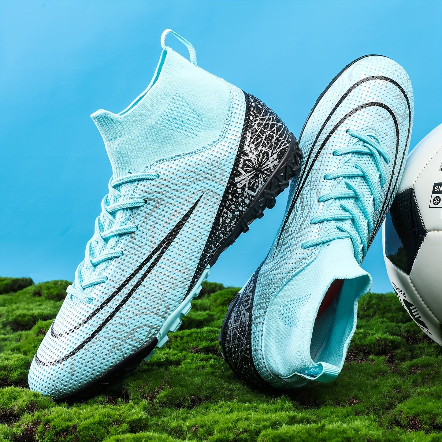 Professional men's soccer cleats for training on turf or indoor surfaces.