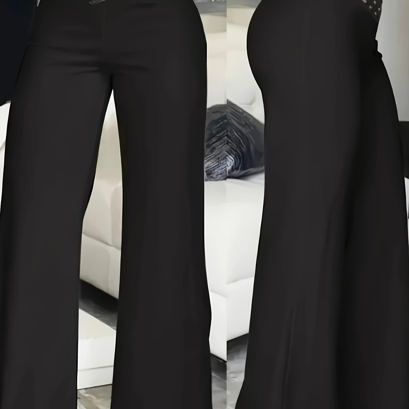 High-waist mesh patchwork pants with cross detail, machine washable, suitable for all seasons.