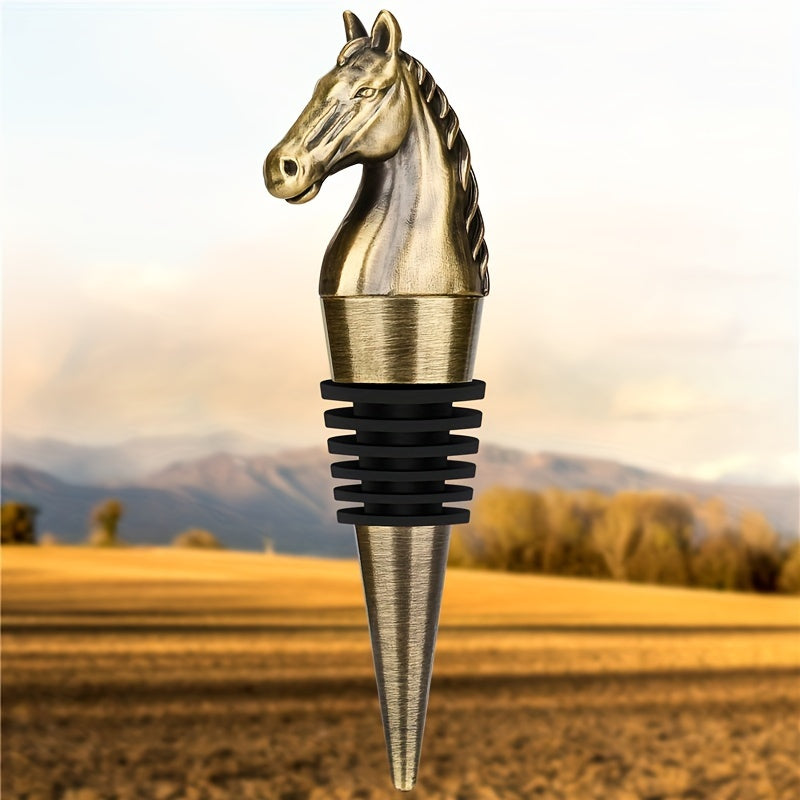 Wine Stopper in the Shape of a Horse's Head, for Preserving Wine and Champagne