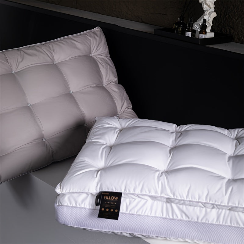 One double-layered, three-dimensional maintenance pillow cushion for ultimate comfort and support, perfect for relaxing and protecting the neck. Ideal for use at home or in hotels, providing a luxurious and enjoyable experience.