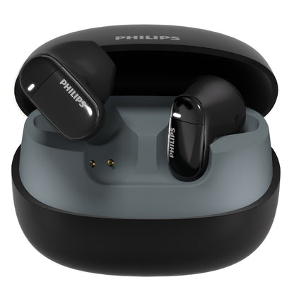 Philips True Wireless Earbuds with ANC, HiFi Sound, Touch Control, Sweat-Resistant, Condenser Mic, Type-C Case, 400mAh Battery, iOS/Android Compatible - TAT2169