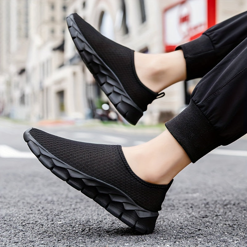 Breathable, lightweight slip-on running shoes for all-season outdoor activities and daily wear. Features MD sole for ultimate comfort and support.