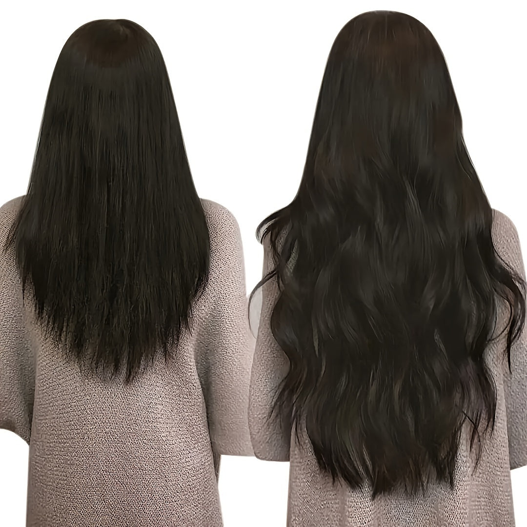 Brazilian human fusion hair extensions with straight I tip, 50pcs/set, natural color, 40.64-66.04 cm.