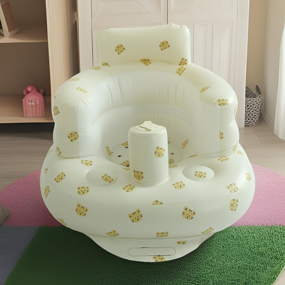 Thick PVC Portable Inflatable Seat for Kids Learning - Easy to Clean, Ideal for Picnics and Play - Comes in 7 Fun Designs