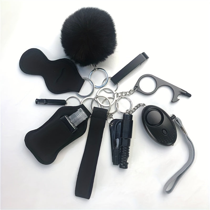 Complete Safety Set with 10 Pieces: Personal Alarm and Protective Accessories - The Perfect Birthday Gift for Women