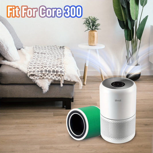 Сменный фильтр для очистителя воздуха MR.FILTERS Core 300 True HEPA с технологией Vortex 3-в-1 класса H13. Изготовленный из ПЭТ и полипропилена, этот поглотитель токсинов совместим с моделями Core 300 и Core 300S.