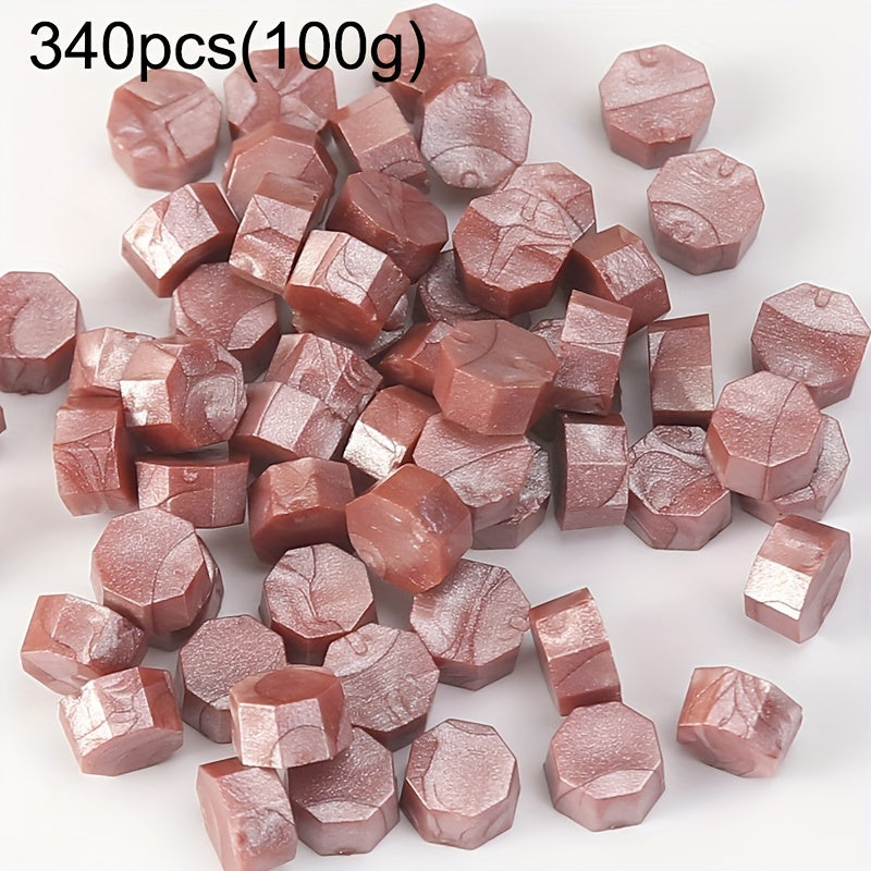 340pcs 100g Octagonal Wax Particles for DIY Gift Box Sealing Wax