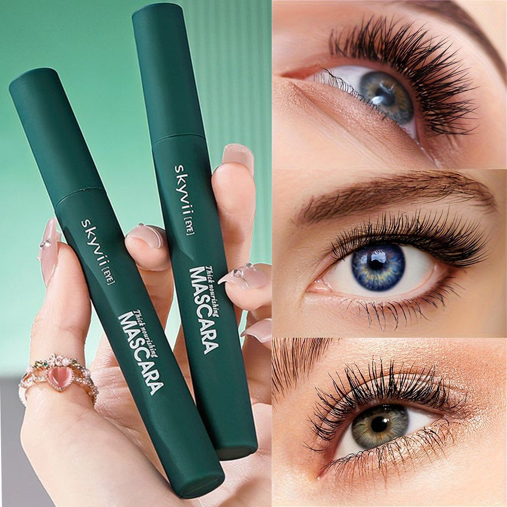 Skyviiim Ultra-Black Mascara: Small brush, volumizing, lengthening, waterproof formula for fuller lashes. Skyviiim Brand.