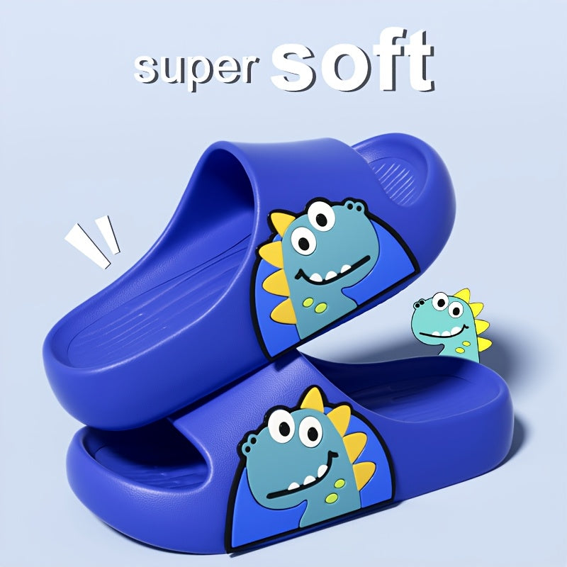 Cute cartoon open toe slippers for girls, lightweight and breathable for all seasons, perfect for indoor use at home or in the bathroom.