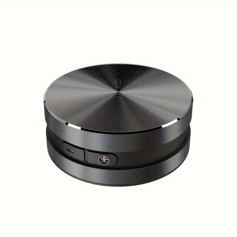 OKJEW 360° Surround Sound Wireless Speaker with Bass Boost, Button Control, Wireless Connectivity, Passive Amplification, Wall Mountable, Battery-Powered.