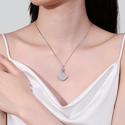 Exquisite S925 Sterling Silver Necklace with 0.875ct Moissanite Pendant, Ideal Present for Girlfriend/ Friend - Versatile for Everyday Wear & Celebratory occasions, Adorable Necklace